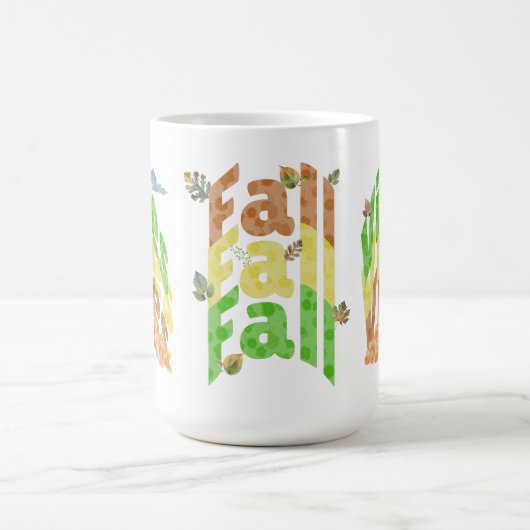 Benutzerdefiniertes Design mit drei Side Fall Vibe Kaffeetasse (Mittel)