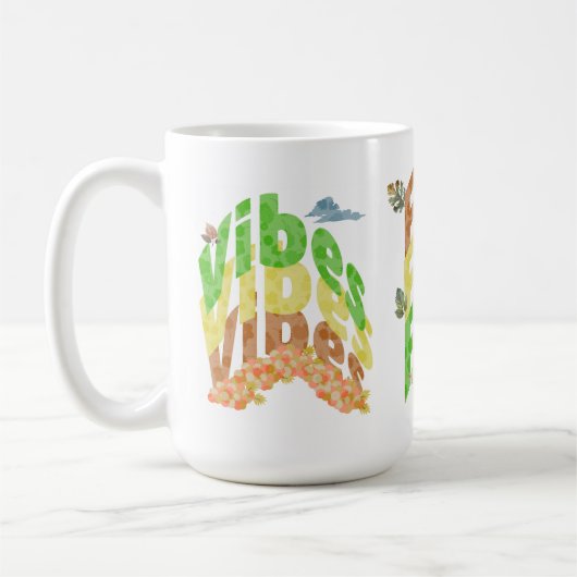 Benutzerdefiniertes Design mit drei Side Fall Vibe Kaffeetasse (Links)