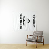 Benutzerdefiniertes Design mit Text Wandteppich (Beispiel (Horizontal))