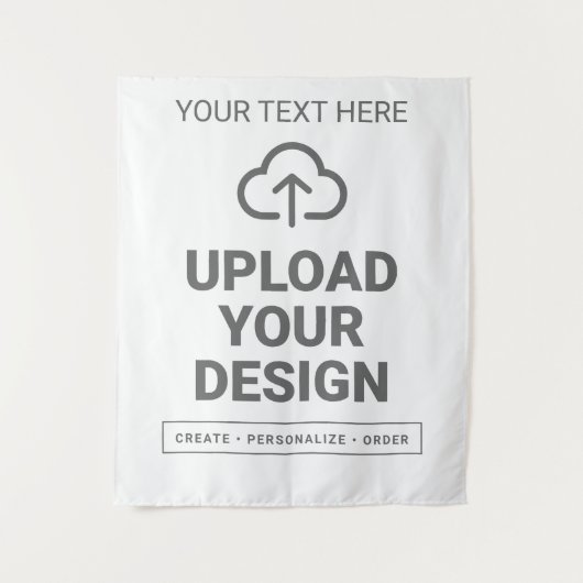 Benutzerdefiniertes Design und Text Wandteppich (Vorderseite)