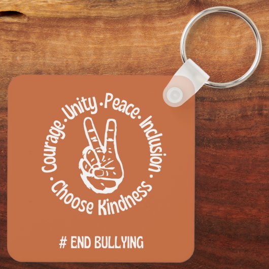 Benutzerdefiniertes Design: Unity Day Orange Anti Schlüsselanhänger (Rückseite)