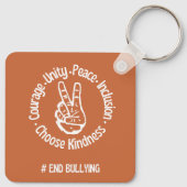 Benutzerdefiniertes Design: Unity Day Orange Anti Schlüsselanhänger (Rückseite)