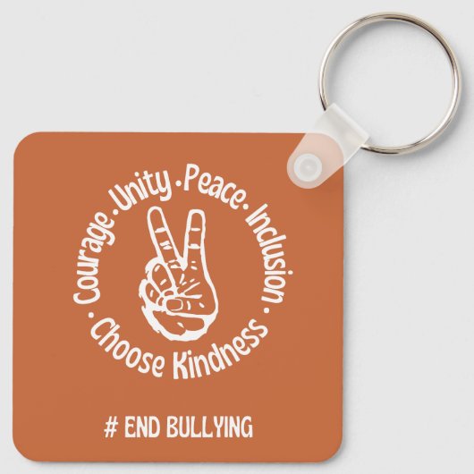 Benutzerdefiniertes Design: Unity Day Orange Anti  Schlüsselanhänger (Rückseite)