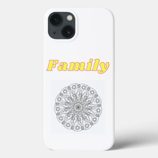 Benutzerdefiniertes Design von Familientext und Bl Case-Mate iPhone Hülle (Rückseite)