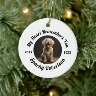 Benutzerdefiniertes Design zur Erinnerung an Hunde Keramik Ornament