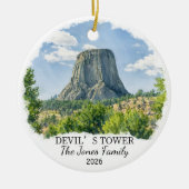 Benutzerdefiniertes Devils-Tower-Nationalmonument, Keramik Ornament (Vorne)