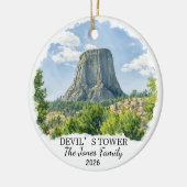 Benutzerdefiniertes Devils-Tower-Nationalmonument, Keramik Ornament (Links)