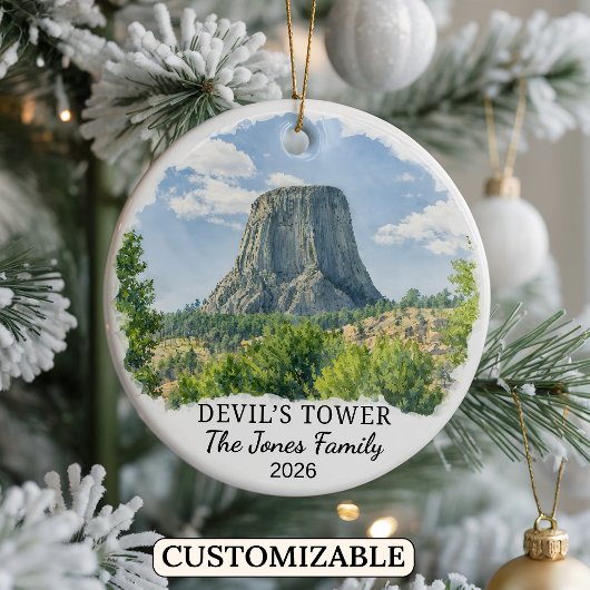 Benutzerdefiniertes Devils-Tower-Nationalmonument, Keramik Ornament