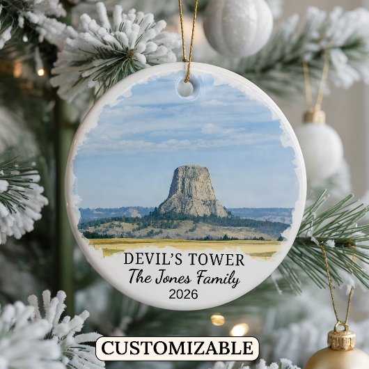 Benutzerdefiniertes Devils-Tower-Nationalmonument, Keramik Ornament