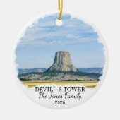Benutzerdefiniertes Devils-Tower-Nationalmonument, Keramik Ornament (Vorne)