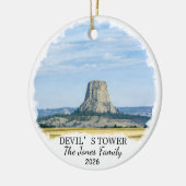 Benutzerdefiniertes Devils-Tower-Nationalmonument, Keramik Ornament (Links)
