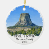 Benutzerdefiniertes Devils-Tower-Nationalmonument, Keramik Ornament (Vorne)