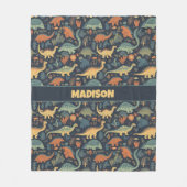 Benutzerdefiniertes Dinosaurier-Muster Fleecedecke (Vorderseite)
