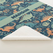 Benutzerdefiniertes Dinosaurier-Muster Sherpadecke (3/4)