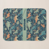 Benutzerdefiniertes Dinosaurier-Muster Sherpadecke (Vorderseite (Horizontal))