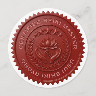 Benutzerdefiniertes DIY 3D rotes Wachsfolie Reiki Einladung
