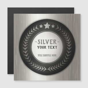 BENUTZERDEFINIERTES DIY-MEDAILLE SILBER Champion E Magnetkarte