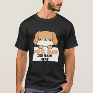 Benutzerdefiniertes Dog Dad Süße Welpen-Illustrati T-Shirt