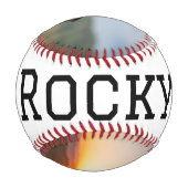 Benutzerdefiniertes Dog-Foto-Baseball mit dem Name Baseball (Rückseite)