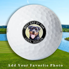 Benutzerdefiniertes DOG Foto Bester VATER nach Par Golfball