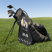 Benutzerdefiniertes DOG-Foto Bester VATER nach Par Golfhandtuch (Gras)