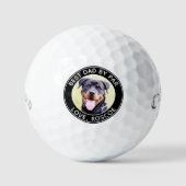 Benutzerdefiniertes DOG Foto Bester VATER per Par  Golfball (Vorderseite)