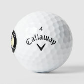 Benutzerdefiniertes DOG Foto Bester VATER per Par  Golfball (Logo)