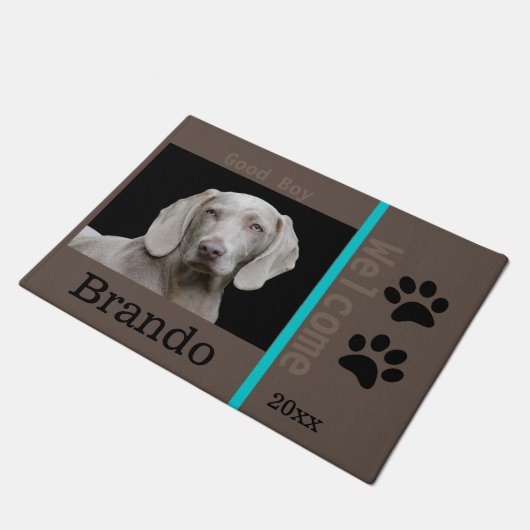 Benutzerdefiniertes Dog-Foto Fußmatte (Schrägansicht)