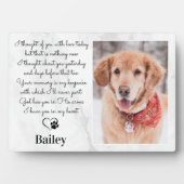 Benutzerdefiniertes Dog Memorial Geschenk Pet Loss Fotoplatte (Vorderseite)