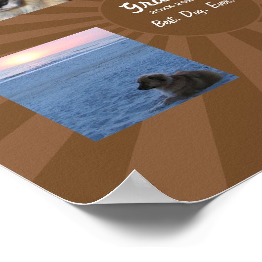 Benutzerdefiniertes Dog-Memorial Poster (Ecke)