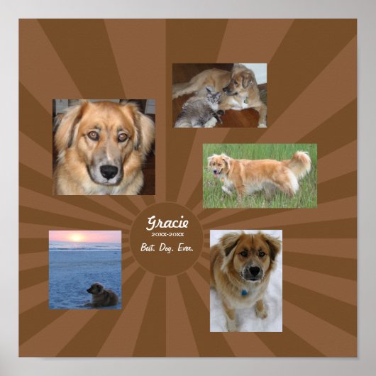 Benutzerdefiniertes Dog-Memorial Poster (Vorne)