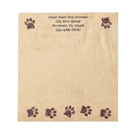 Benutzerdefiniertes Dog Pads Notepad Notizblock (Vorderseite)