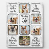 Benutzerdefiniertes Dog-Pet-Memorial 7 Foto Entneh Fotoplatte (Vorderseite)