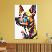 Benutzerdefiniertes Dog-Portrait Leinwanddruck (Insitu (Wohnzimmer))