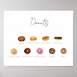 Benutzerdefiniertes Donut-Zeichen für Wasserfarbe Poster