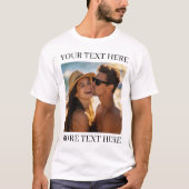 Benutzerdefiniertes doppelseitiges Foto und Text T-Shirt (Vorderseite)