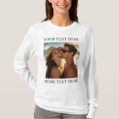 Benutzerdefiniertes doppelseitiges Foto und Text T-Shirt (Vorderseite)