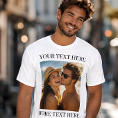 Benutzerdefiniertes doppelseitiges Foto und Text T-Shirt