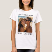 Benutzerdefiniertes doppelseitiges Foto und Text T-Shirt (Vorderseite)