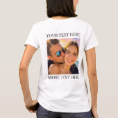 Benutzerdefiniertes doppelseitiges Foto und Text T-Shirt (Rückseite)