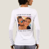 Benutzerdefiniertes doppelseitiges Foto und Text Tri-Blend Shirt (Rückseite)
