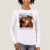 Benutzerdefiniertes doppelseitiges Foto und Text Tri-Blend Shirt (Vorderseite)