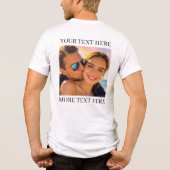 Benutzerdefiniertes doppelseitiges Foto und Text Tri-Blend Shirt (Rückseite)