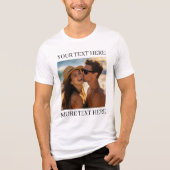 Benutzerdefiniertes doppelseitiges Foto und Text Tri-Blend Shirt (Vorderseite)