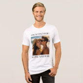 Benutzerdefiniertes doppelseitiges Foto und Text Tri-Blend Shirt (Vorderseite voll)