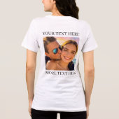Benutzerdefiniertes doppelseitiges Foto und Text Tri-Blend Shirt (Rückseite)