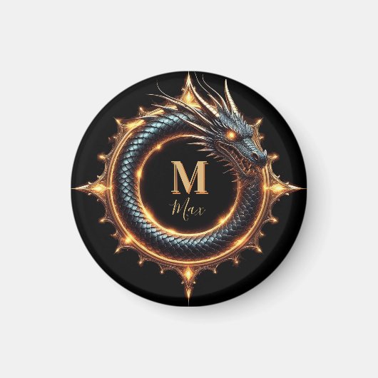 🐉 Benutzerdefiniertes Drache Fantasy-Symbol für G Magnet (Vorne)