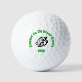Benutzerdefiniertes Drachen-Schulteam-Maskottchen- Golfball (Vorderseite)