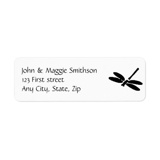 Benutzerdefiniertes Dragonfly-Label (Vorne)