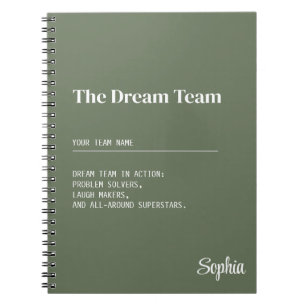 Benutzerdefiniertes Dream Team Corporate Coworker Notizblock